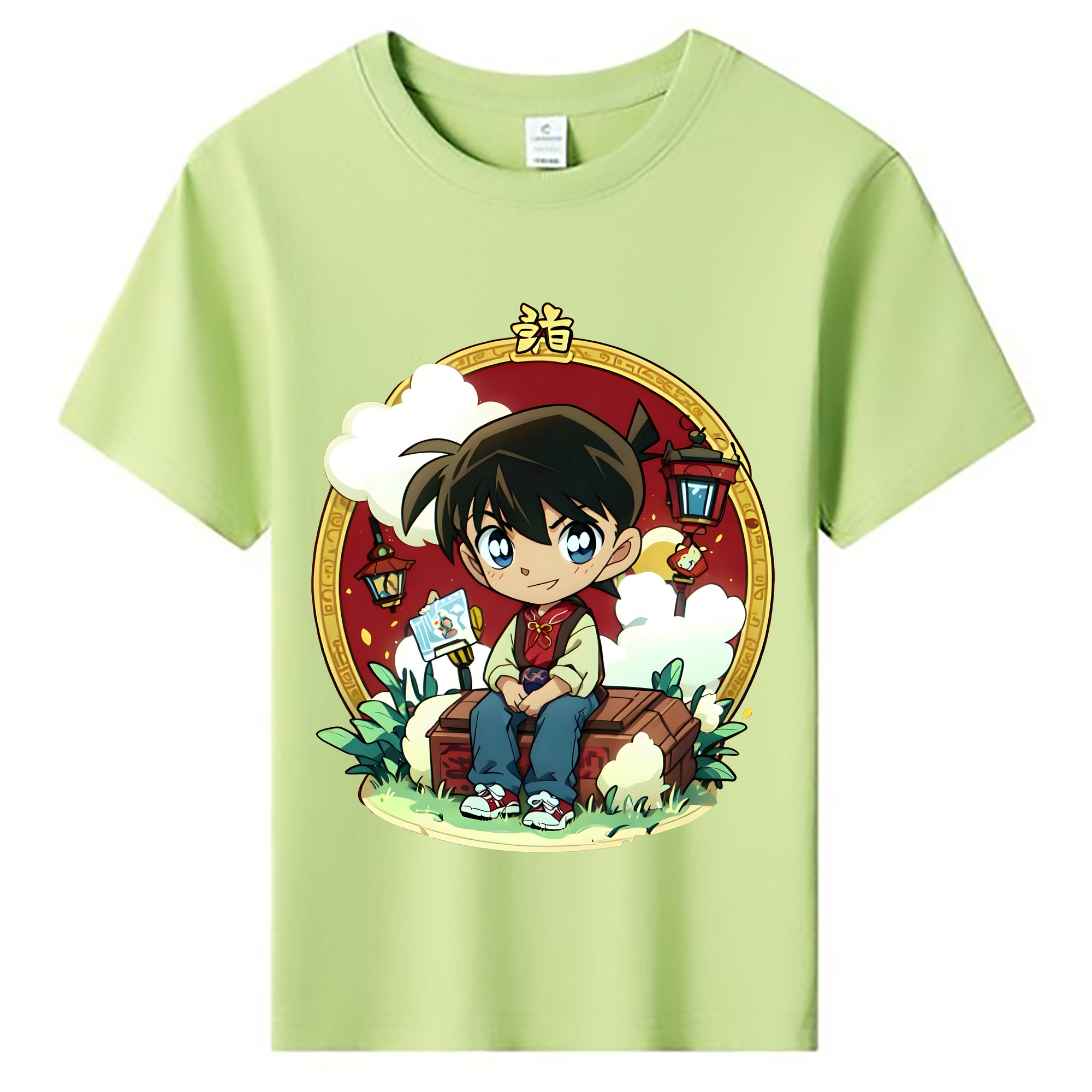 （画像用） 名探偵コナン 江戸川 コナン Detective Conan Conan Edogawa 綿100％キッズTシャツ（フロントプリント）